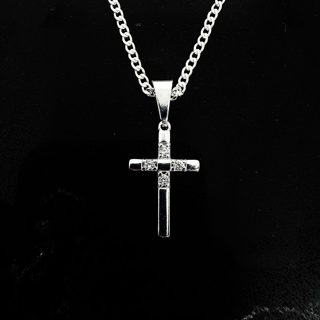 Colgante Cruz con Cirones - Plata 925