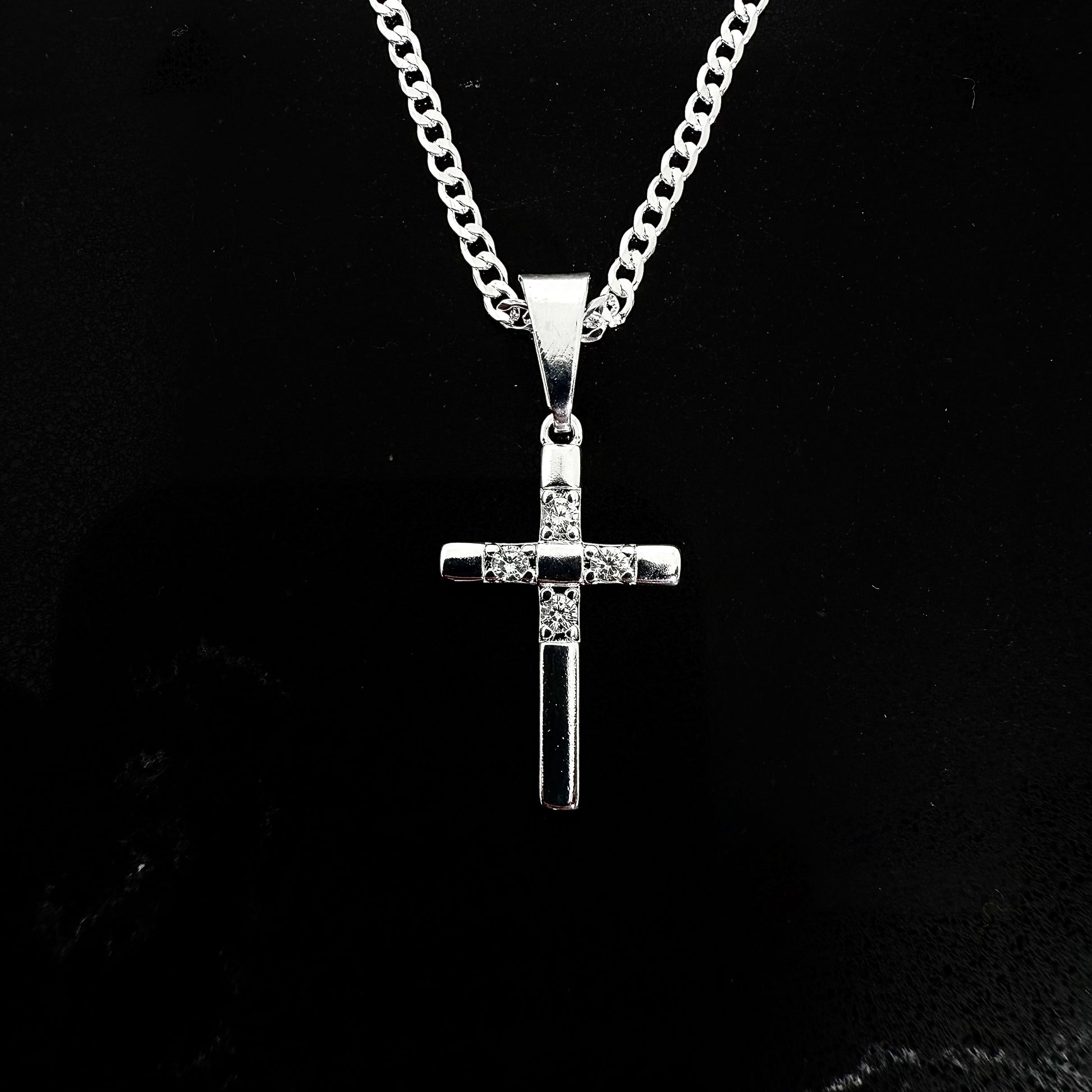 Colgante Cruz con Cirones - Plata 925