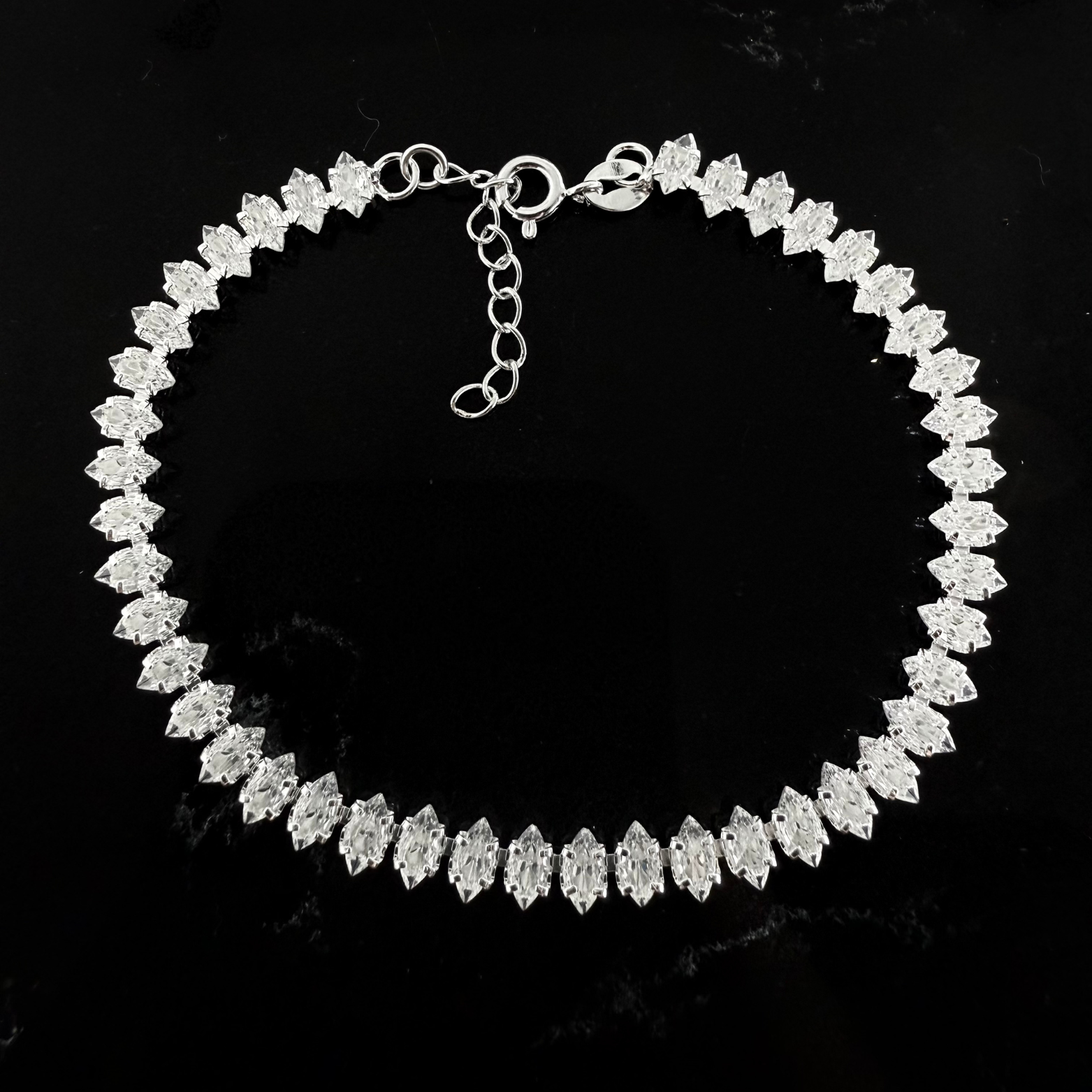 Pulsera Tenis en Rombo - Plata 925