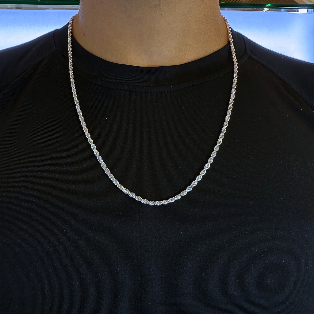 Cadena Turbillon Gruesa - Plata 925