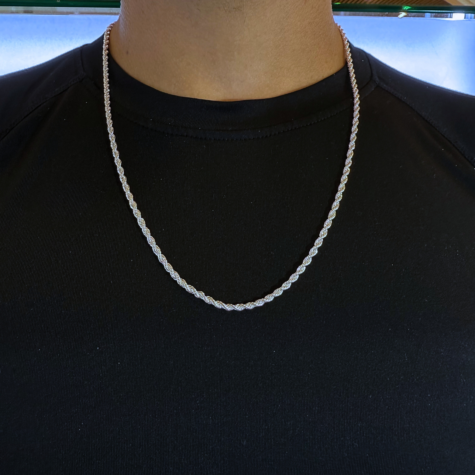Cadena Turbillon Gruesa - Plata 925
