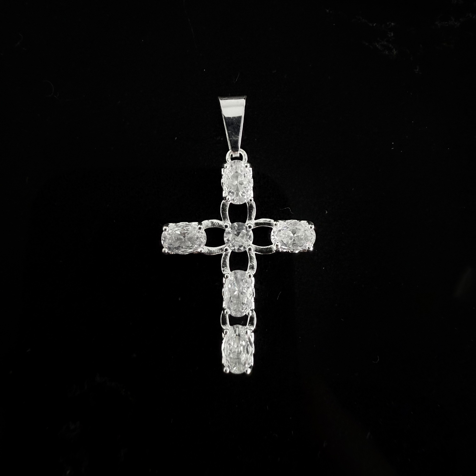 Colgante Cruz con Cirones - Plata 925