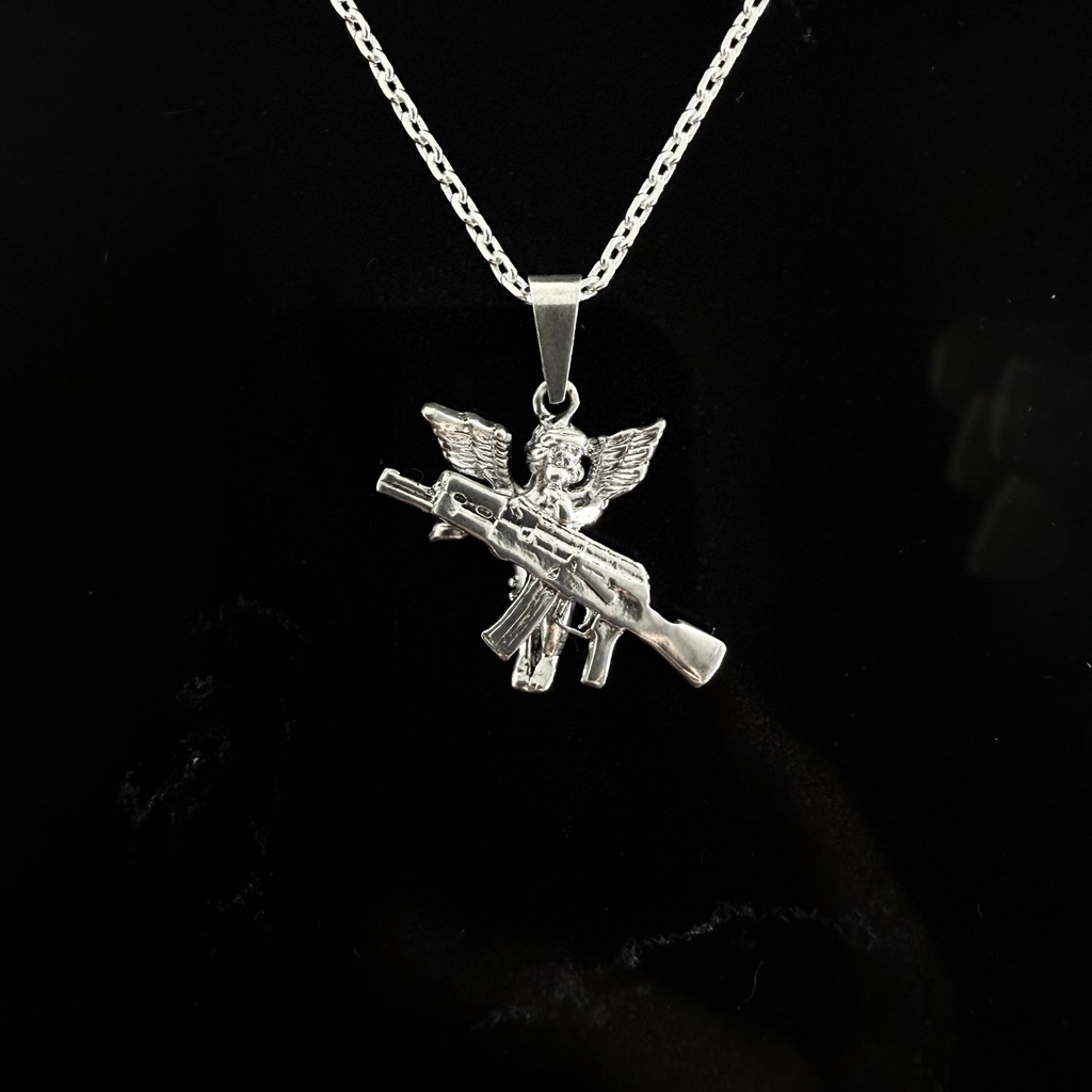 Colgante Ángel AK47 - Plata 925