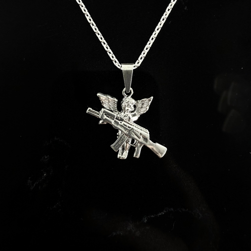 Colgante Ángel AK47 - Plata 925