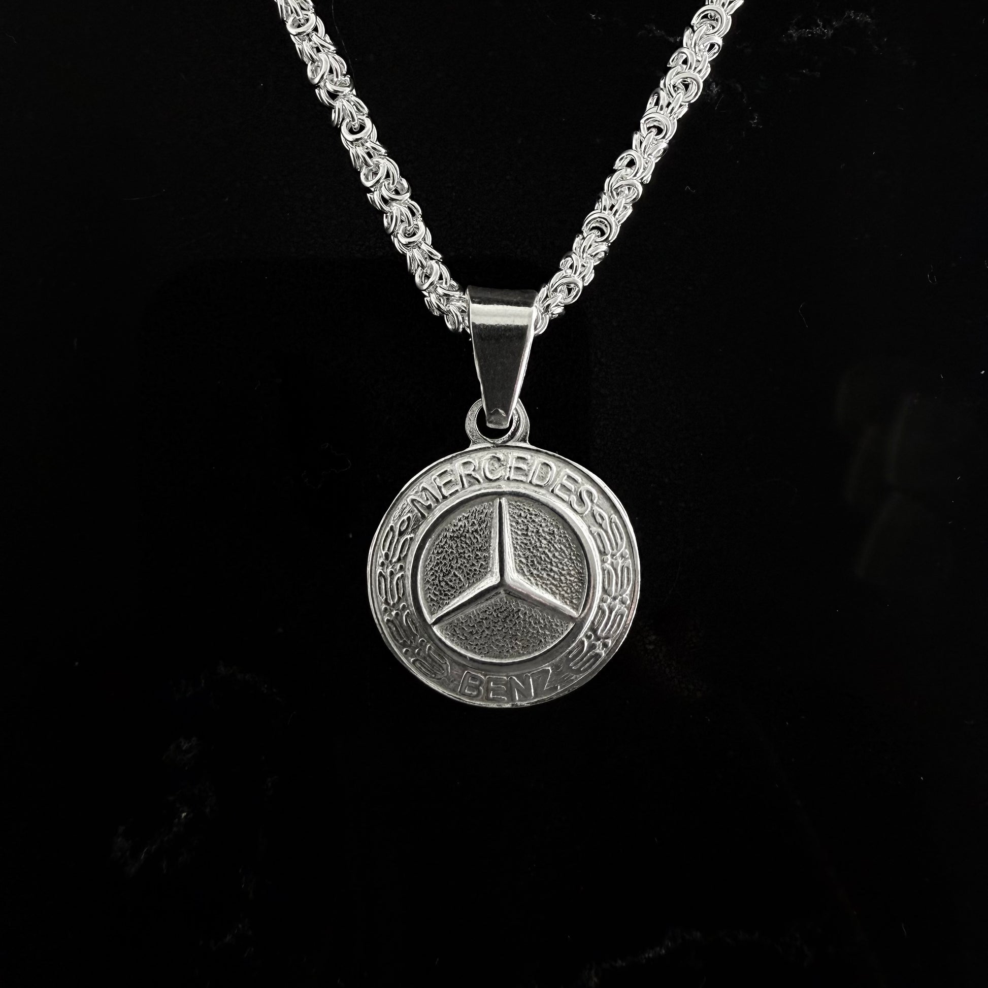 Colgante Logo Mercedes Benz - Plata 925