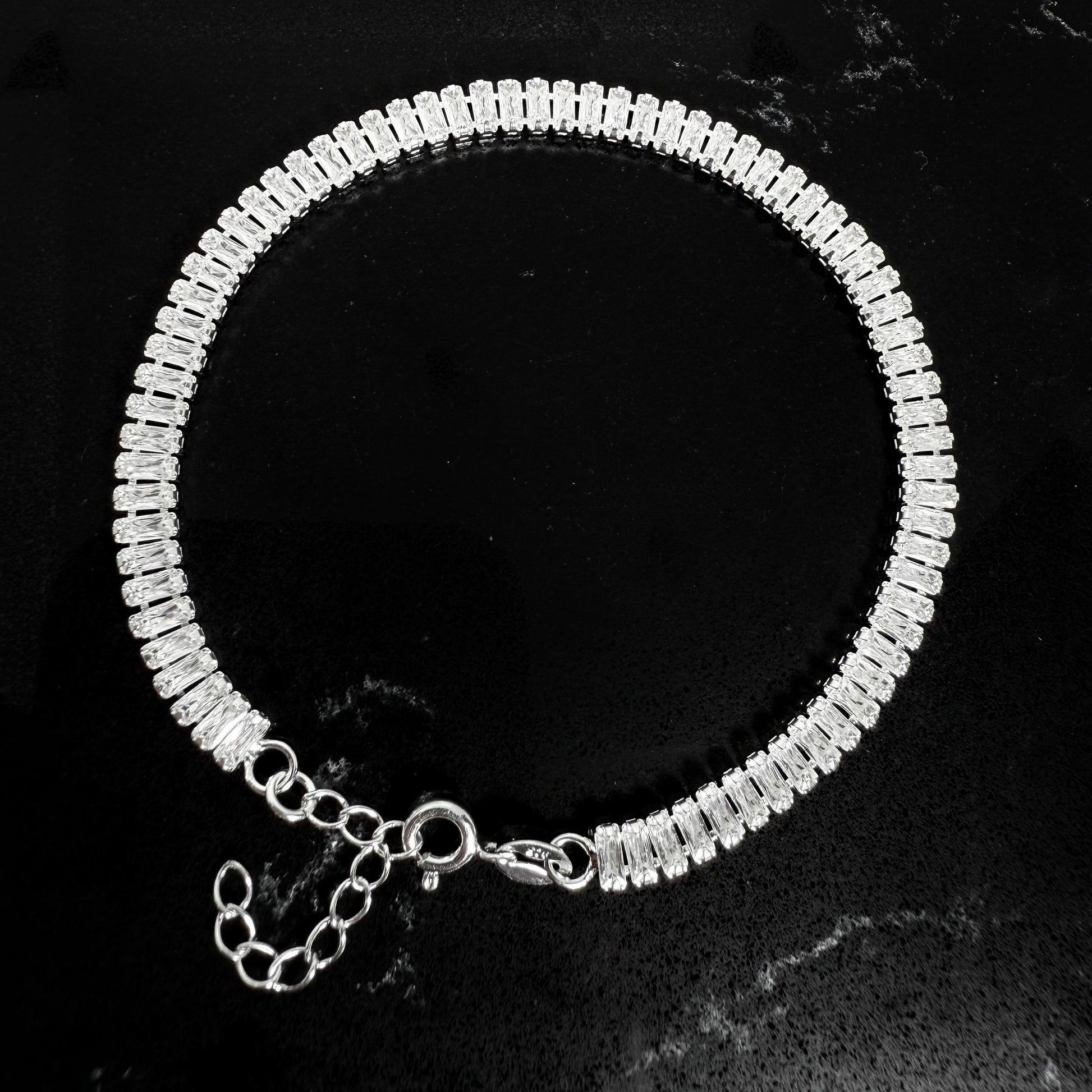 Pulsera Tenis Baguette - Plata 925