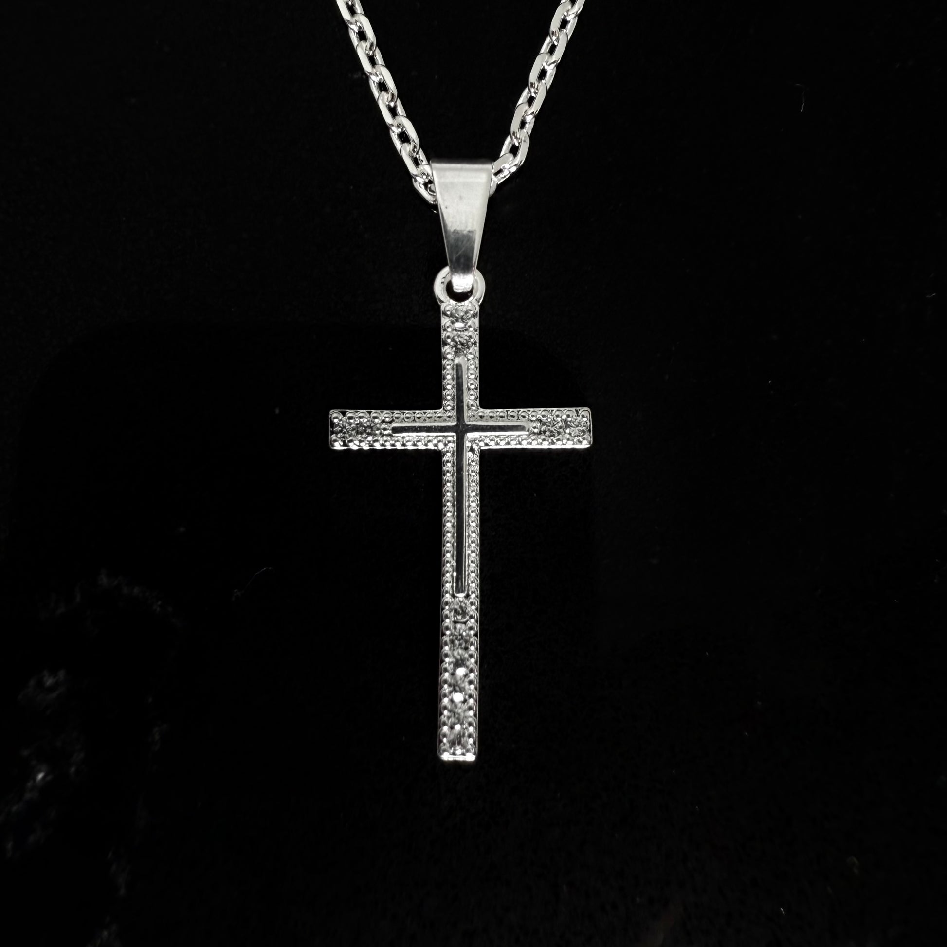 Colgante Cruz con Cirones - Plata 925