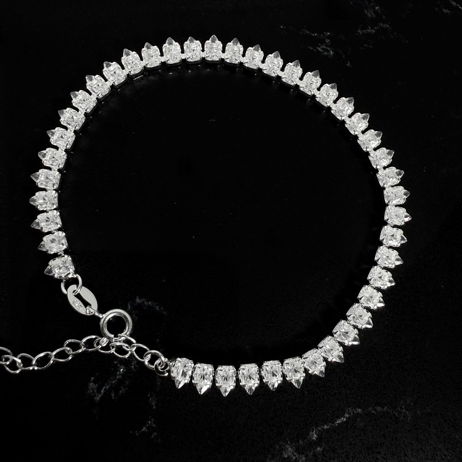 Pulsera Tenis Estilo Gota- Plata 925