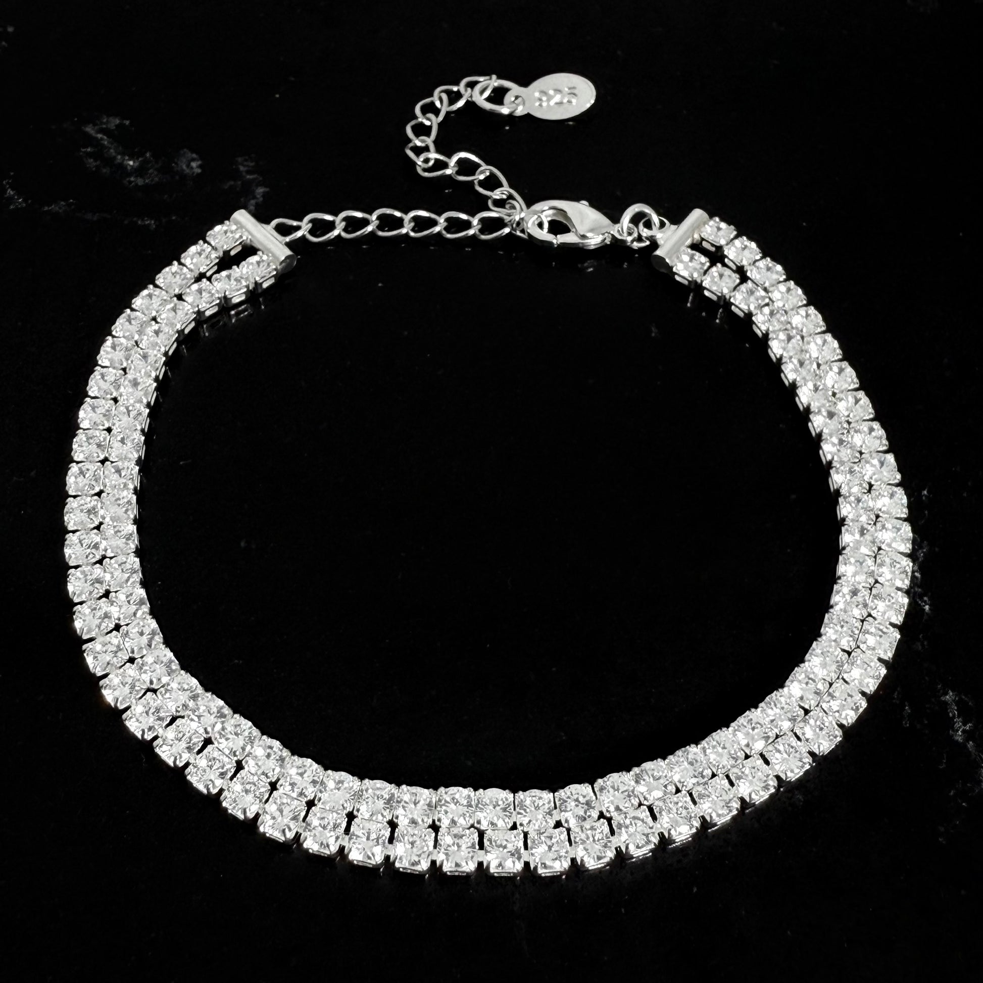 Pulsera Tenis Doble - Plata 925