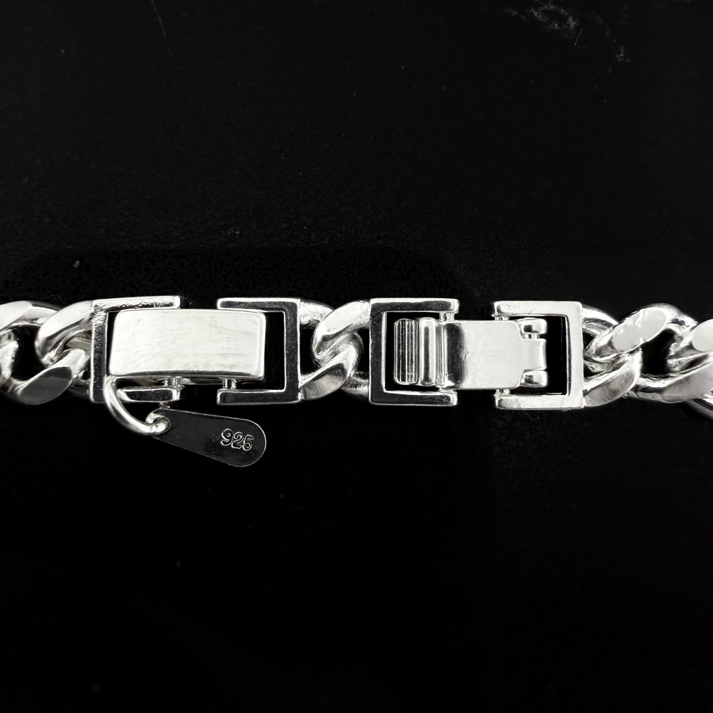 Pulsera Grumet Doble Cajón con Circones- Plata 925